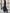 French Navy Long Sleeve Pleated Midi Dress with Red Contrast Piping